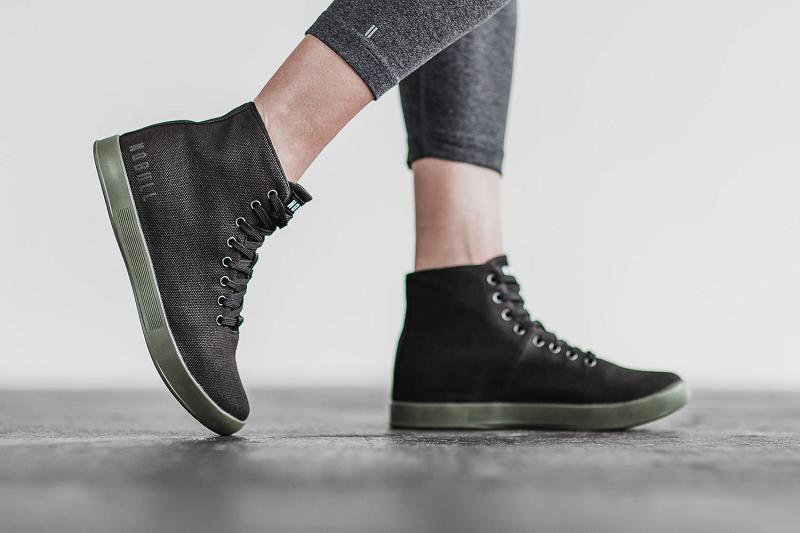 Black Nobull High-Top Ivy Canvas Women's Trainers | CA P2016J